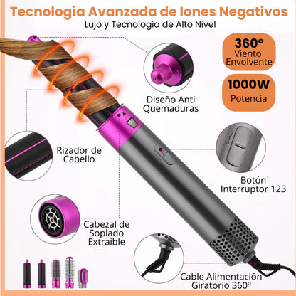 Secador De Cabello 5 En 1 + Envío Gratis